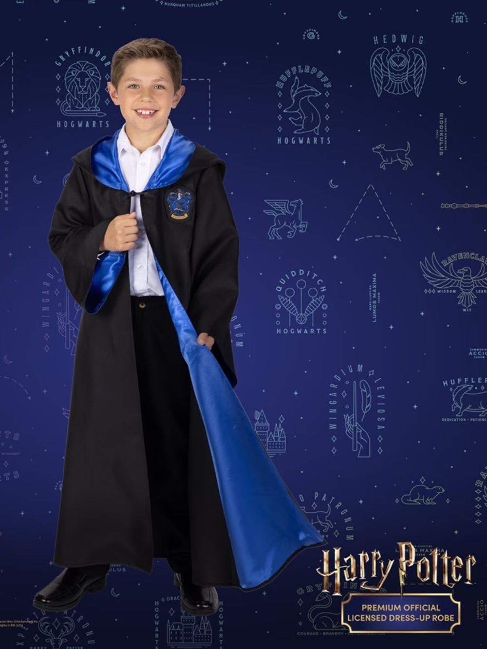 Harry Potter Ravenclaw Hogwarts Official Cosplay Robe for Child Ages 10+ Years - Picture 3 of 7